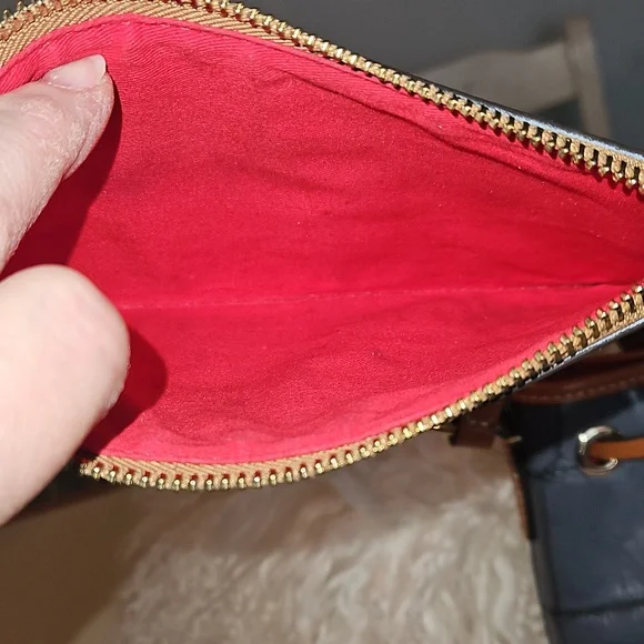 Dooney & Bourke Blue Croc Drawstring Bag & Matching Wristlet - Picture 12 of 12